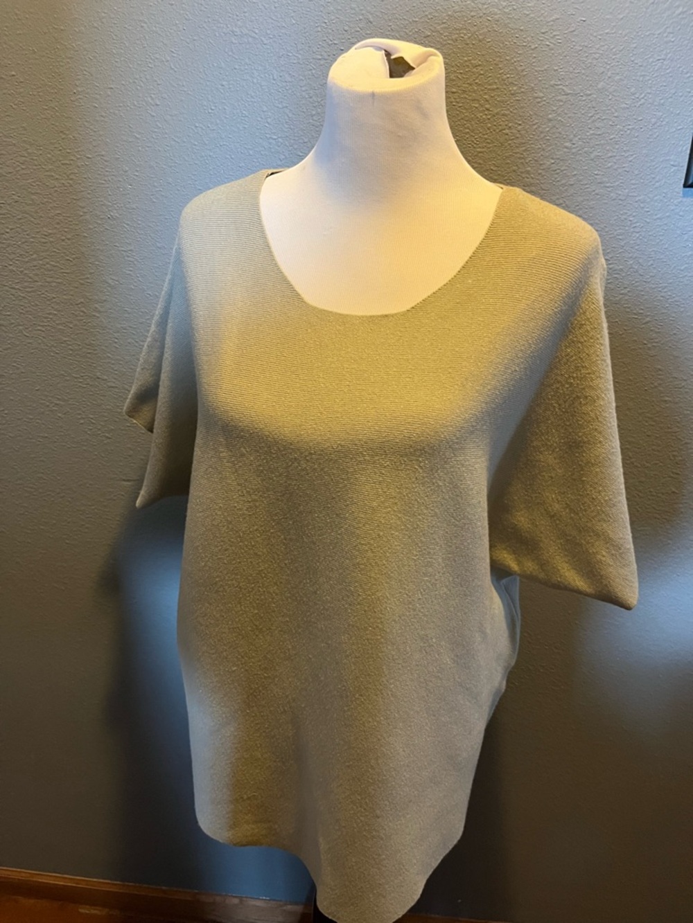 Magaschoni Sage Green Short Sleeve Knit